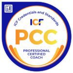 A badge that says professional certified coach